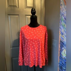 👛 Victoria’s Secret PINK medium red thermal with pink hearts top